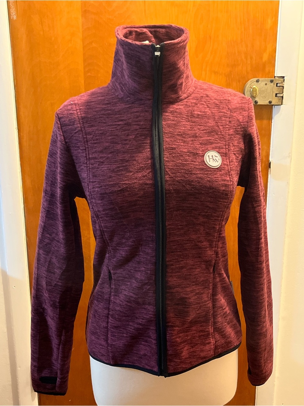 Horseware Ireland Ladies Lara Thermo Regulating Fleece Zip Jacket,maroon heather